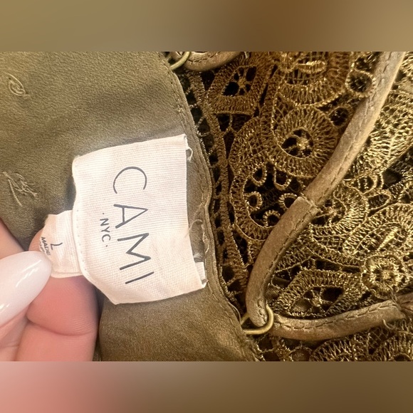 CAMI NYC The Charlie Silk Cami in Olive NWOT - Picture 6 of 10